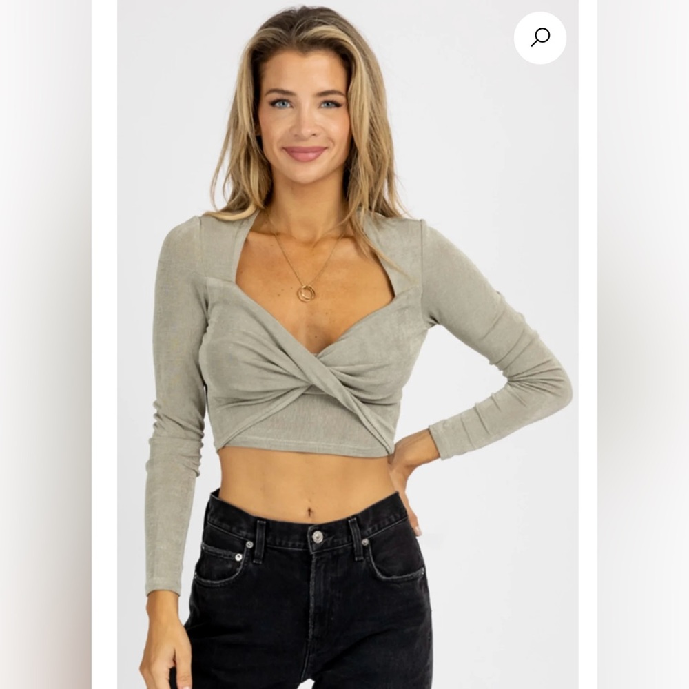 Mable Front Twist Crop Top